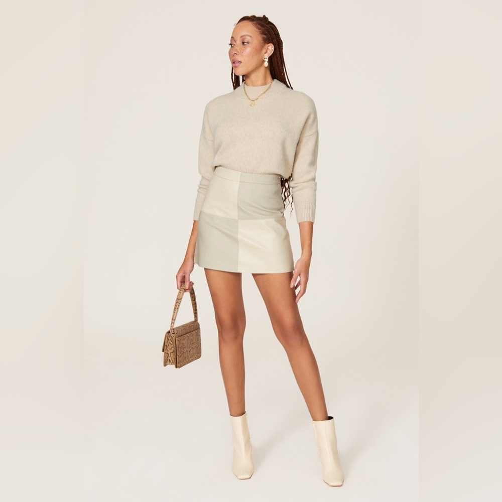 Steve Madden BB Dakota NWT Patchwork Perfect Faux Leather Skirt